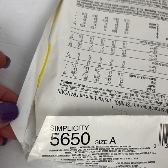 Vtg 2003 Simplicity Pattern 5650 Girls Dress Size A 7-14 UNCUT sewing modest - Picture 6 of 7